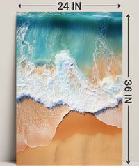 Ocean Waves And Sandy Shore Poster
