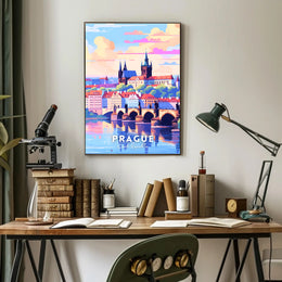 Prague Charles Bridge Travel Poster