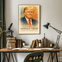 Trump Statesman Vision Patriotic Watercolor Poster
