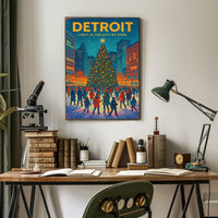 Detroit Light In The City Of Steel Poster