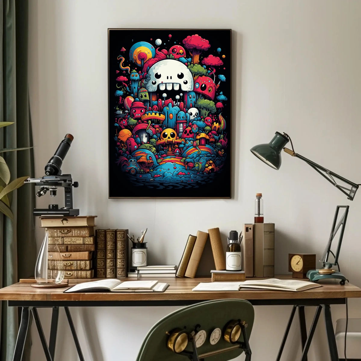 Whimsical Skullscape Poster