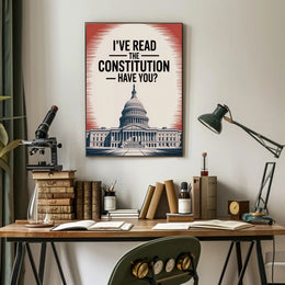 United States Capitol Vintage-Inspired Political or Propaganda Poster