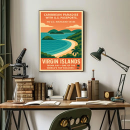 Caribbean Paradise Virgin Islands Poster