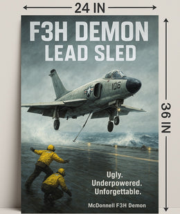 F3H Demon Lead Sled Poster PosterGoat