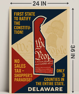 Delaware Constitution Ratification Poster PosterGoat