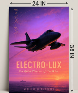 Lockheed ES-3A Shadow Electro-Lux Poster PosterGoat
