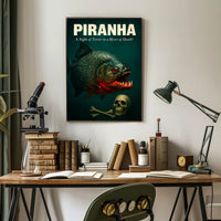 Piranha Horror Vintage Movie Art Animal Poster
