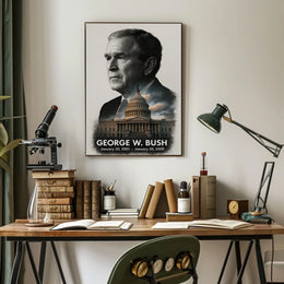 George W. Bush 43rd President of the United States Reflections Poster