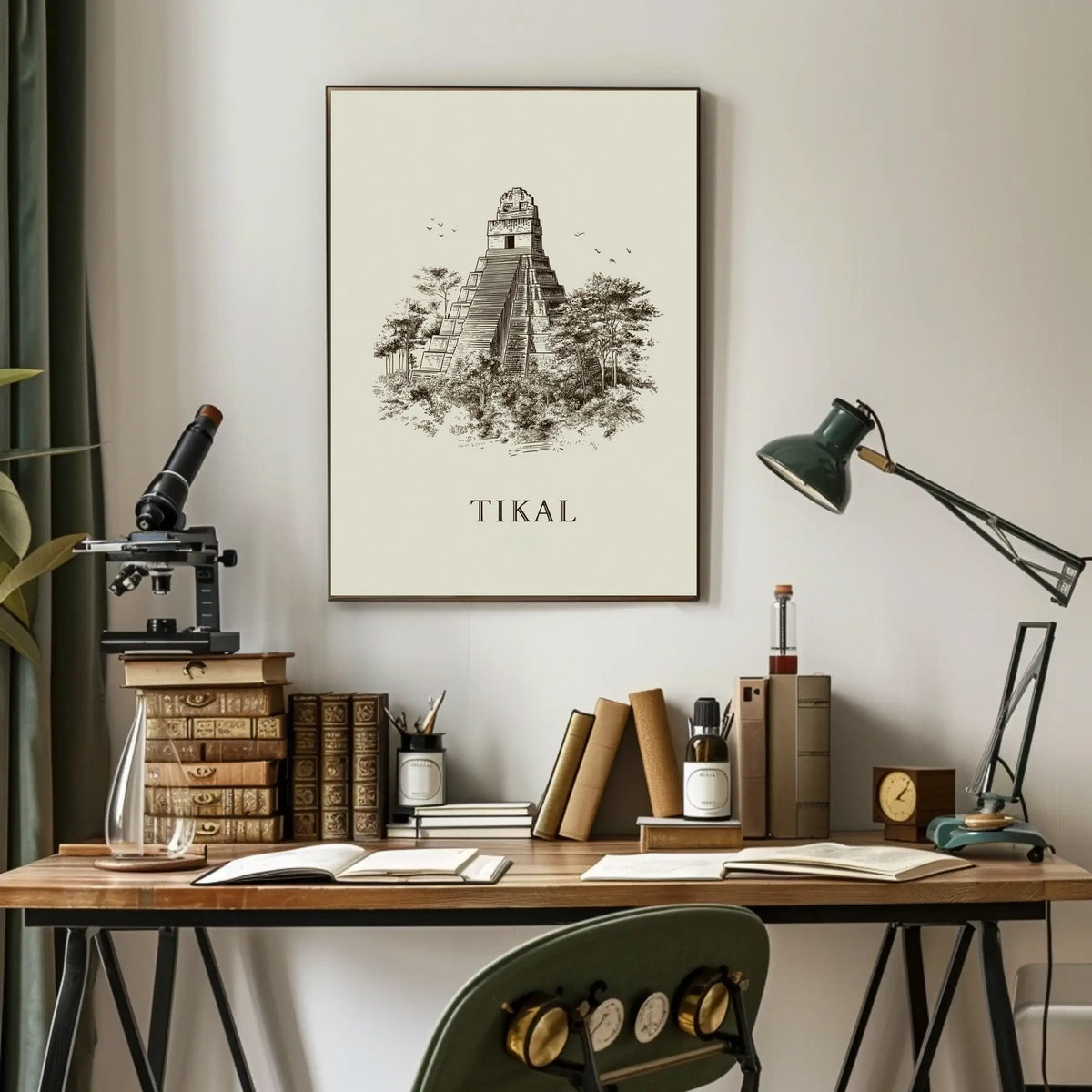 Tikal Ancient Mayan City Poster