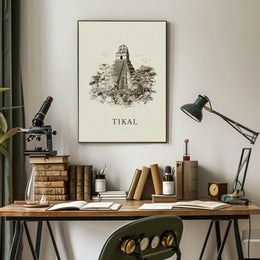 Tikal Ancient Mayan City Poster