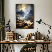 Majestic Mountain Landscape: Photorealistic National Park Poster