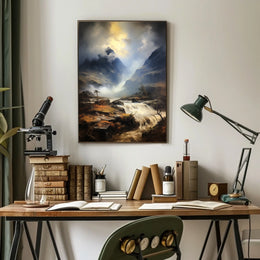 Majestic Mountain Landscape: Photorealistic National Park Poster