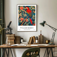 Vintage Parrot Print: Artistic Poster for Heritage Exhibition
