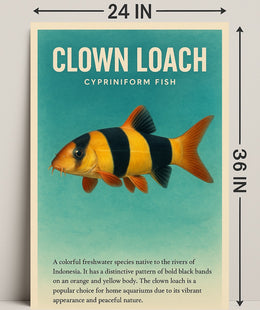 Clown Loach Fish Wall Art Print Decor PosterGoat