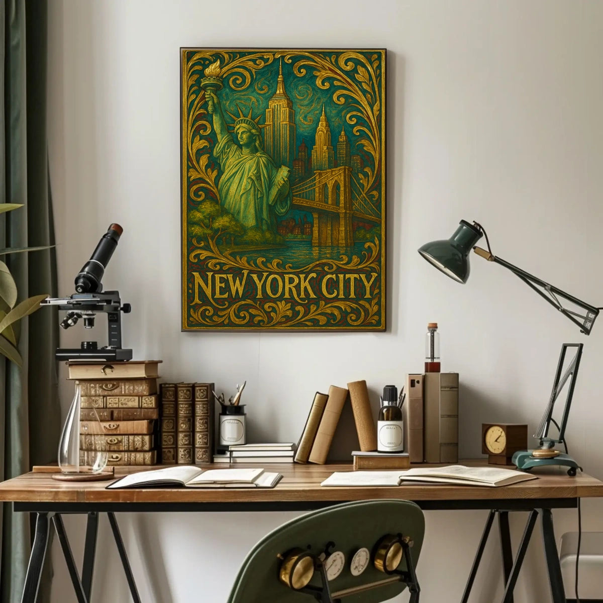 New York City Landmarks Poster Art Print Museum Quality