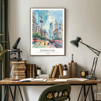 Shanghai Cityscape Poster PosterGoat