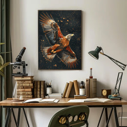 Majestic Eagle in Flight Art Poster