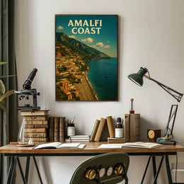 Amalfi Coast Poster Wall Art Print 18x24 Scenic Coastal