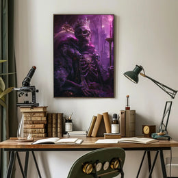 Majestic Morbid Monarchy: Gothic Skeleton Fantasy Poster PosterGoat