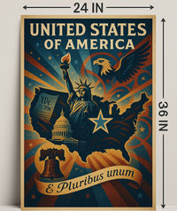 United States of America E Pluribus Unum Poster PosterGoat
