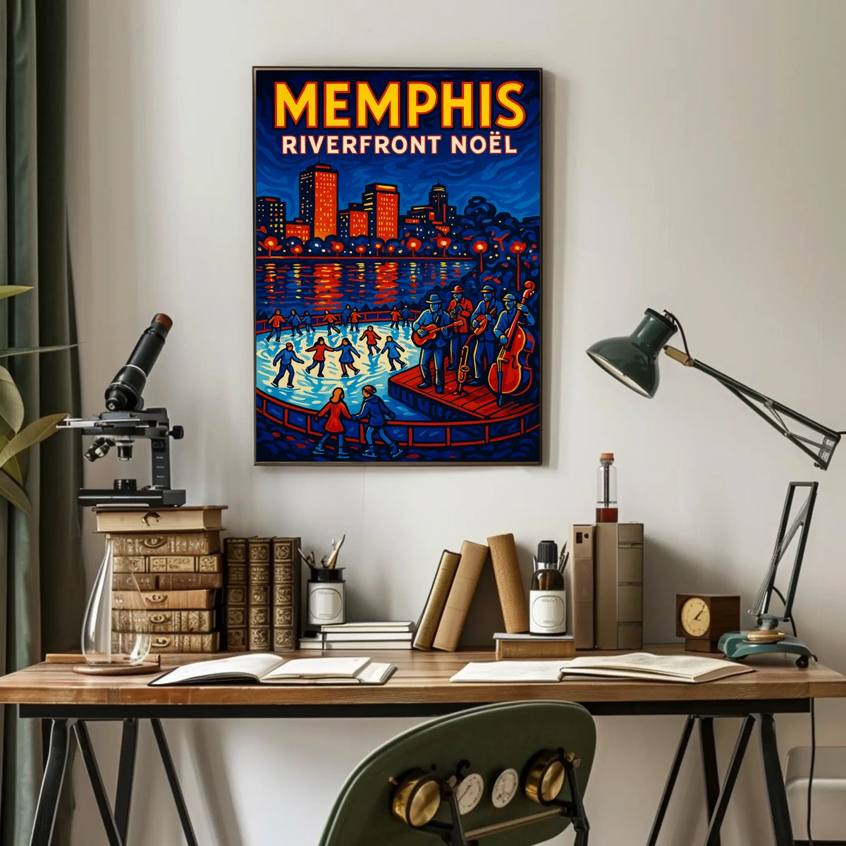 Memphis Riverfront Noël Poster