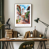 Dominican Republic Street Scene Vibrant Cultural or Heritage Poster PosterGoat