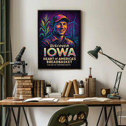 Discover Iowa Heart of Americas Breadbasket Poster