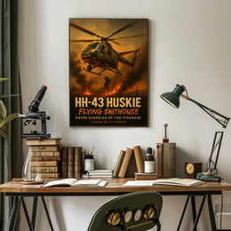 HH-43 Huskie in Action Military Recruitment Poster