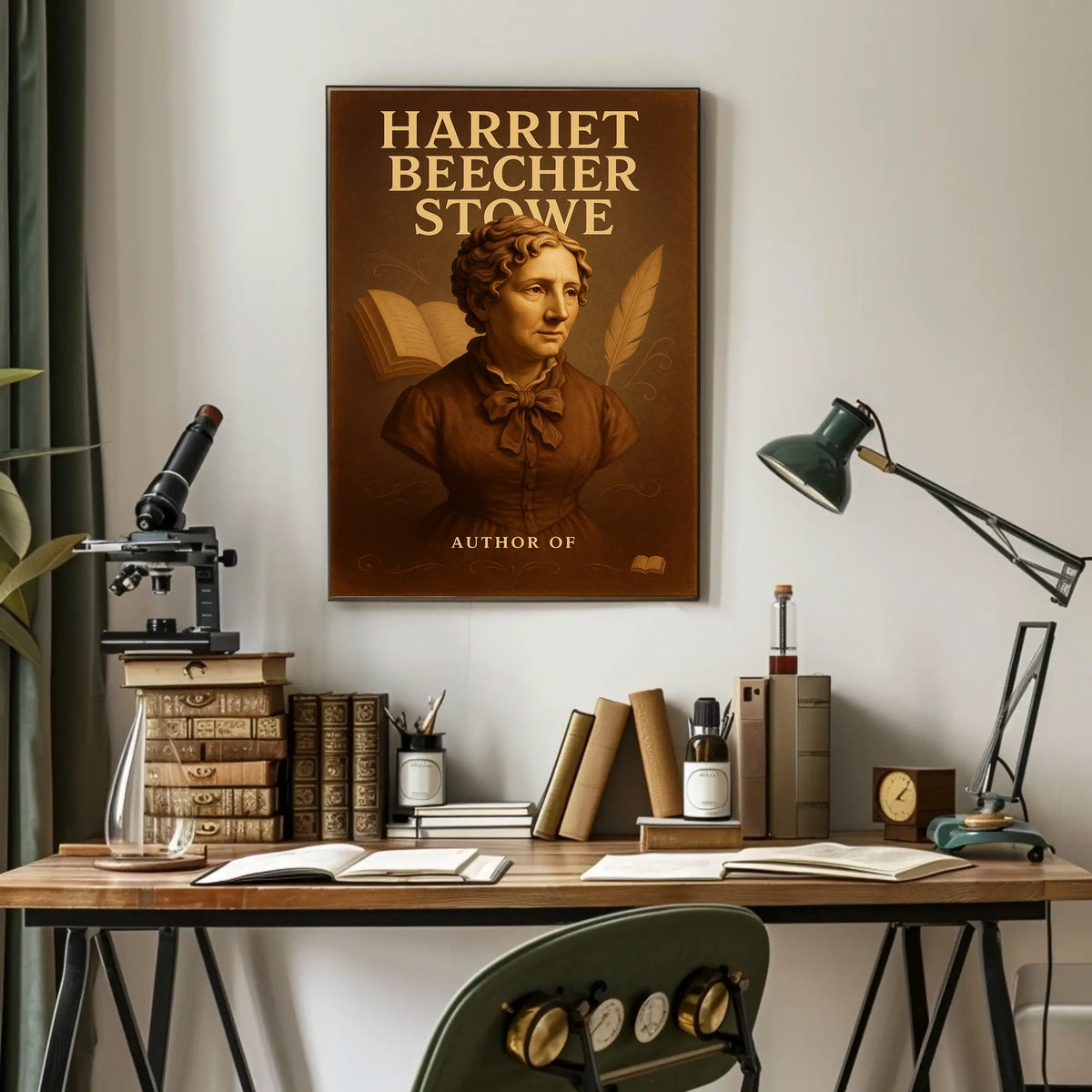 Harriet Beecher Stowe Literary Icon Poster