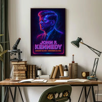 Kennedy Presidential Portrait Vintage Realism Poster