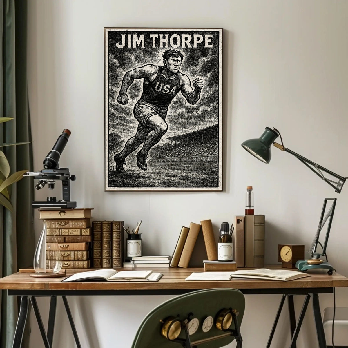 Jim Thorpe Legendary Athlete Poster