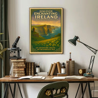 Ireland Vintage Travel Poster: Enchanting Landscapes Adventure