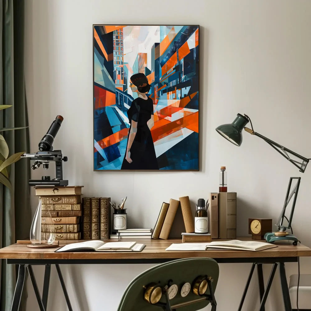 Urban Elegance: Abstract Cityscape with Modern Flair
