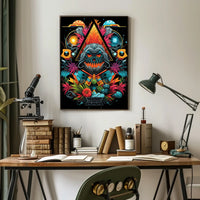 Mystical Cosmic Skull Fantasy Art Poster