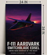 F-111 Aardvark Swing-Wing Warrior Poster PosterGoat