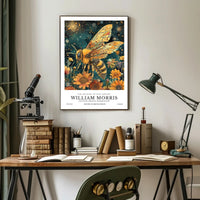 Vibrant Bee and Sunflower Cosmic Artistry Poster