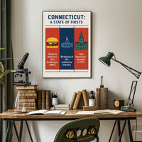 Connecticut A State Of Firsts Poster