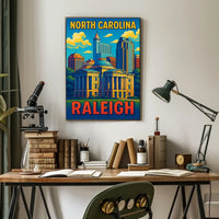 Raleigh, North Carolina Skyline Poster