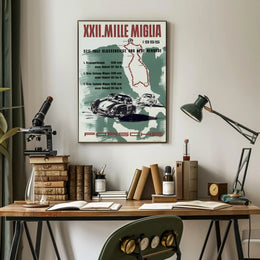 XXII Mille Miglia 1955 Porsche Poster