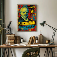James Buchanan 15th President of the United States Graffiti Pop Art Poster