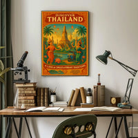 Discover Thailand Vintage Travel Poster: Cultural Dance
