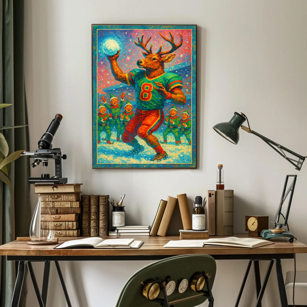 Festive Reindeer Celebration Sports Poster
