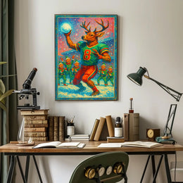 Festive Reindeer Celebration Sports Poster