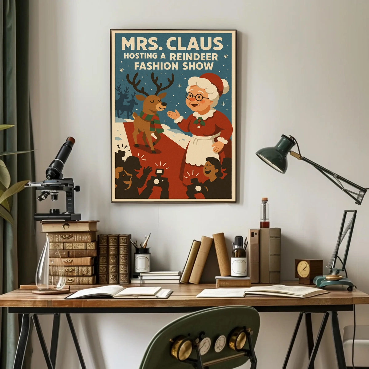 Mrs. Claus Hosts a Reindeer Fashion Show Poster