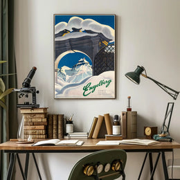 Vintage Engelberg Switzerland Travel Poster PosterGoat