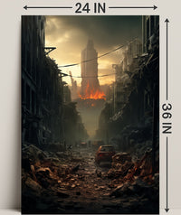 Post-Apocalyptic Cityscape Poster