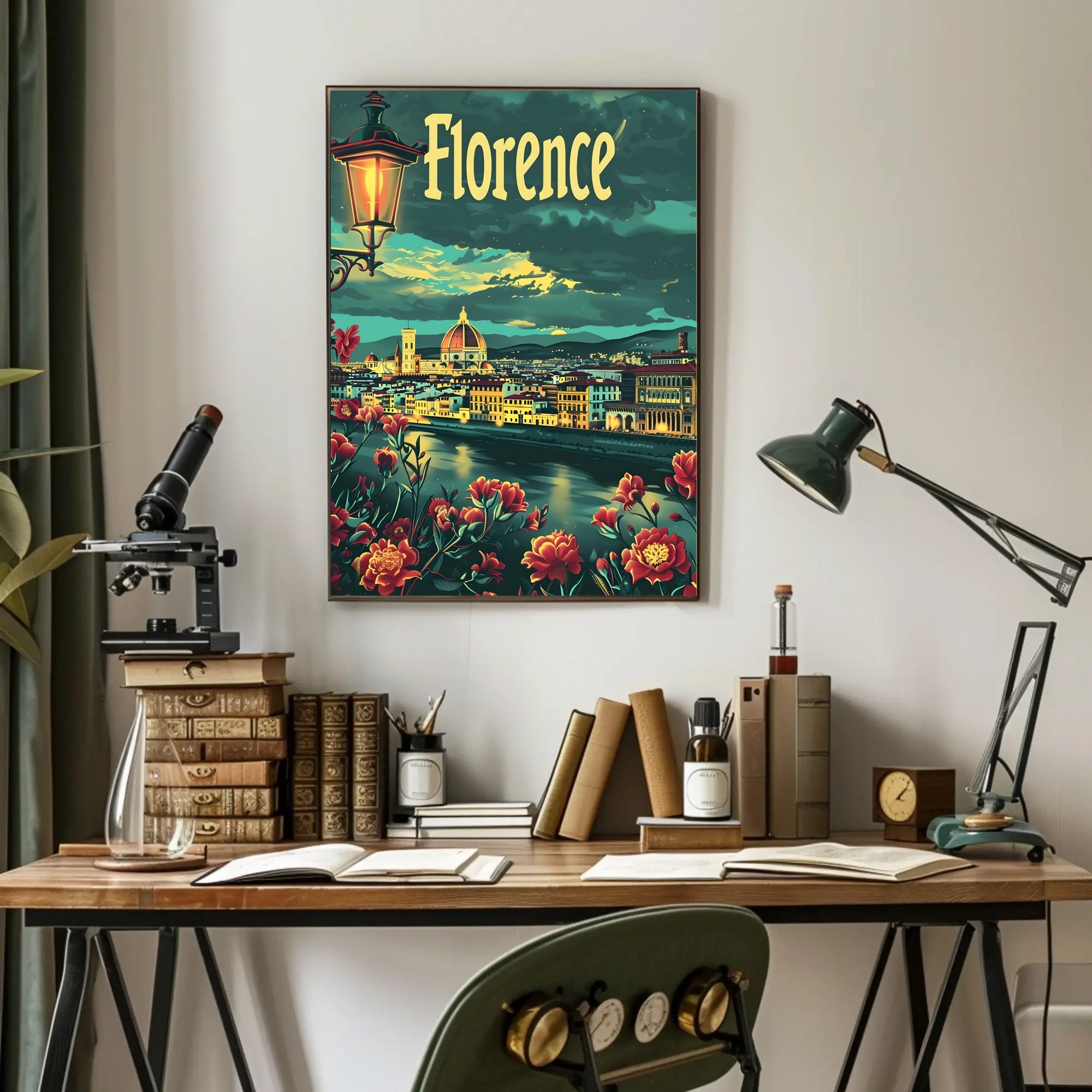 Florence Cathedral Vintage Artistry Poster