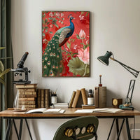 Peacock Elegance: Exotic Animal Art Poster