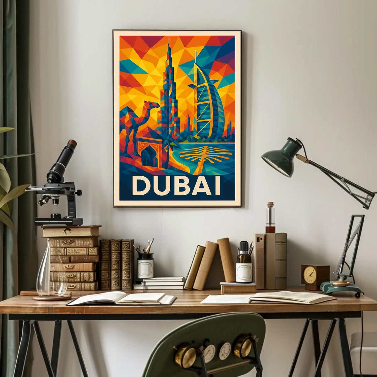 Vibrant Dubai Description Experience the dynamic fusion of tradition Poster