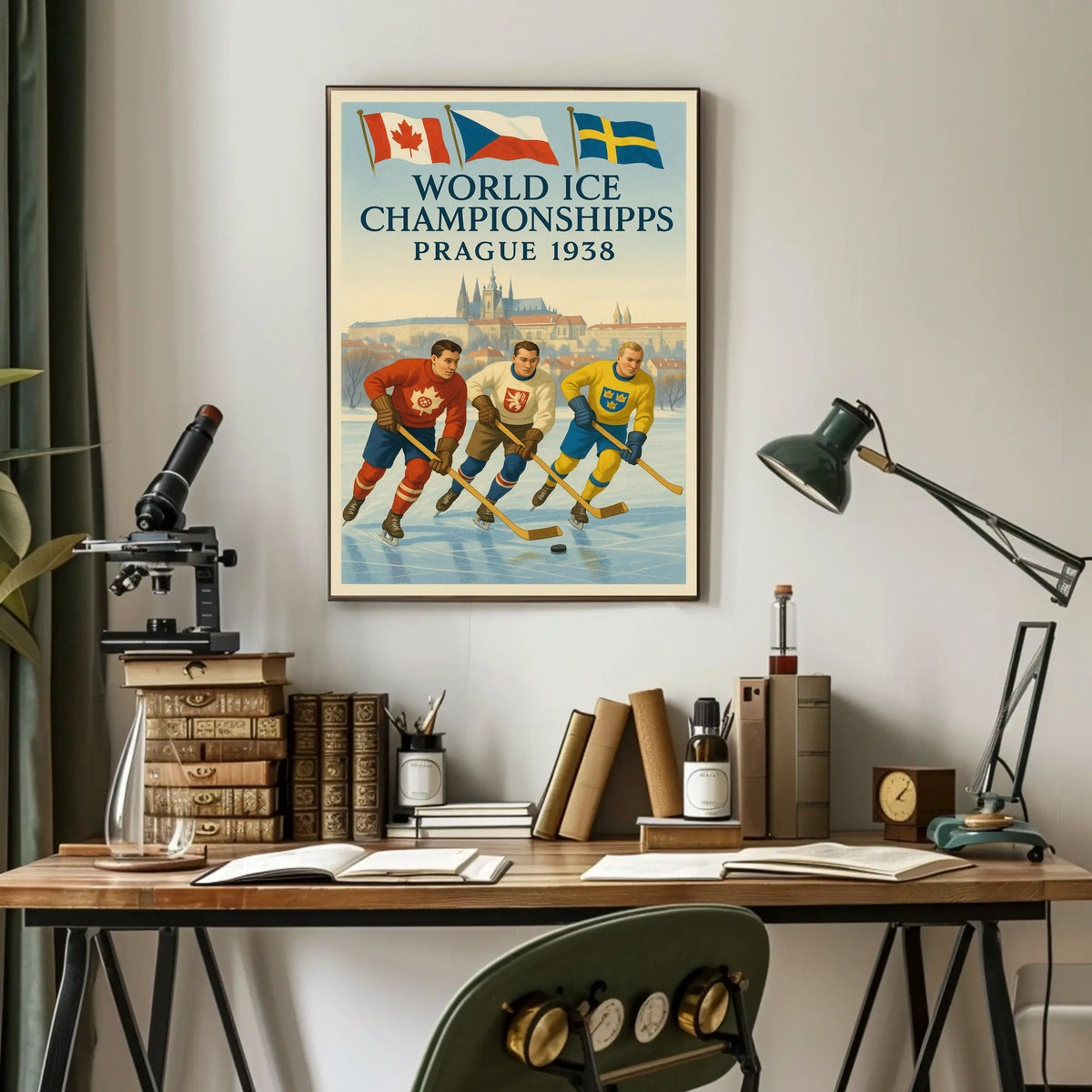 World Ice Championships Prague 1938 Poster